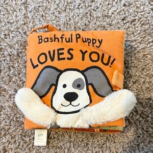 Jellycat Bashful Puppy Loves You Cloth Book